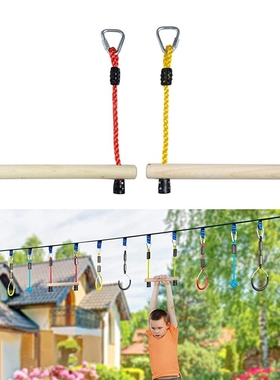 Swing Bars Rings Hanging Obstacle With Rope Training