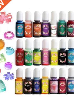 24 Colors Epoxy Pigment Translucent Liquid Resin Colorant Ea