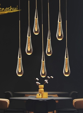modern cyrstal luxury pendant lights Gold plating kitchen ho