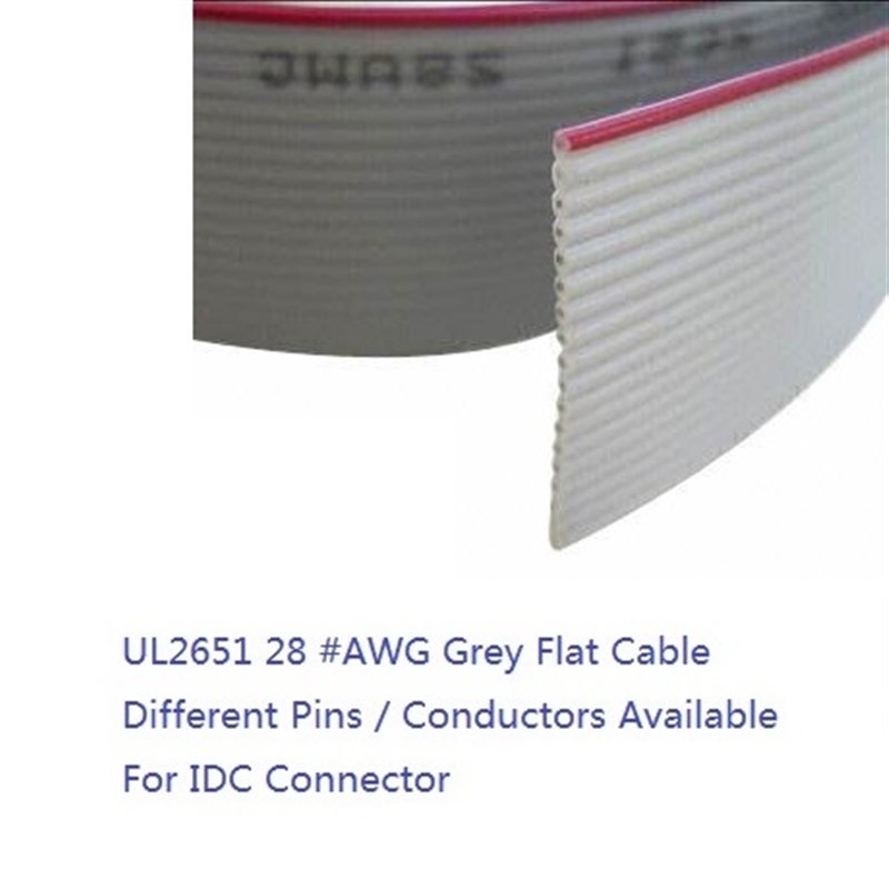 5 m 1.27mm Grey Flat Ribbon Cable 8 Pin 9 10 12 14 16 20 24
