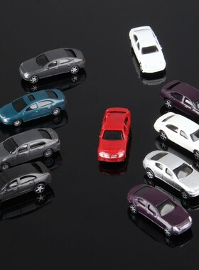 10pcs Model Cars 1:100 HO Scale Railway Layout Architecture