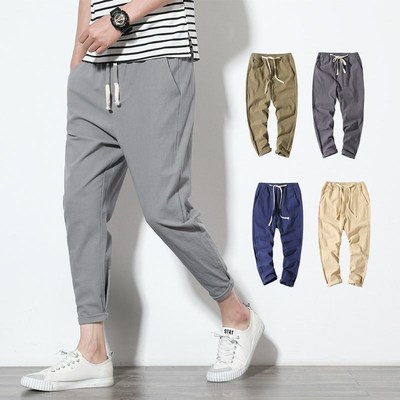 Cotton Joggers Men Solid Men's Harem Pants 2020 Summer F