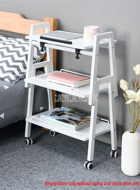 3 Layer Modern Sofa Side Tea Table With Wheel Easy to Move S