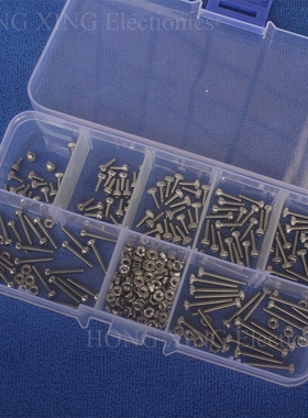 280pcs/set 304Stainless Steel Screw Cap Head Screw Bolt Nut