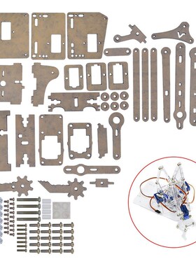 SG90 MG90S 4 DOF Unassembly Acrylic Mechanical Arm Robot Man
