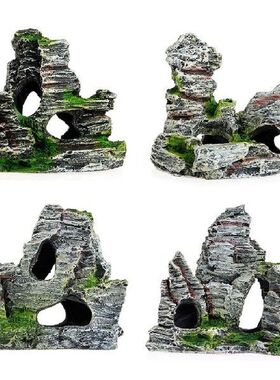 Aquarium Mountain Decor, Rock Stone Ornament, Fish Tank