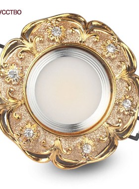 American Luxury Gold Bull Eye Emded Ceiling Lamp Kitchen Liv