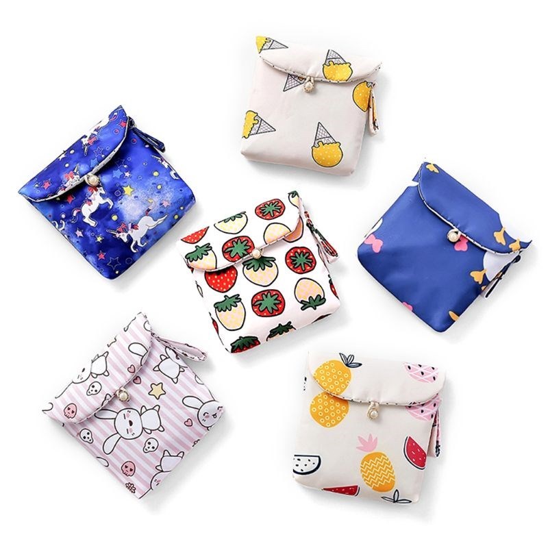 Women Girl Cute Portable Sanitary Pad Pouch Napkin Towel Hol
