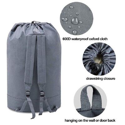 Camping Laundry Bag Adjustable Shoulder Straps Foldable