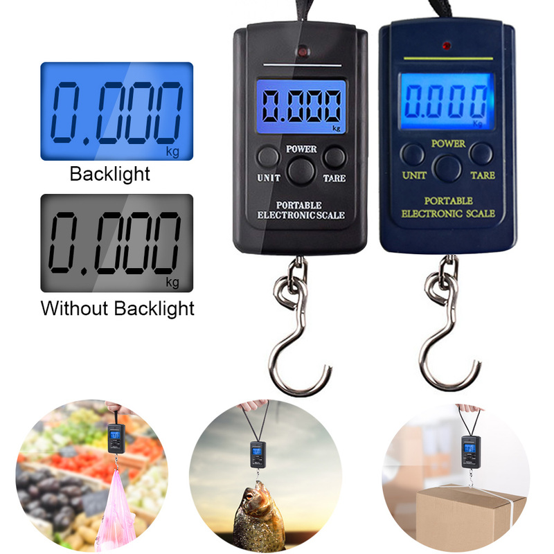 Portable Digital Scale 40 kg mini scale digital fishing lugg
