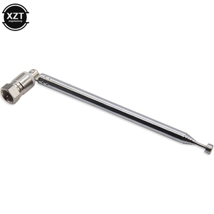 1PCS F Type Radio TV Antenna 6 Section Telescopic Aerial Rep