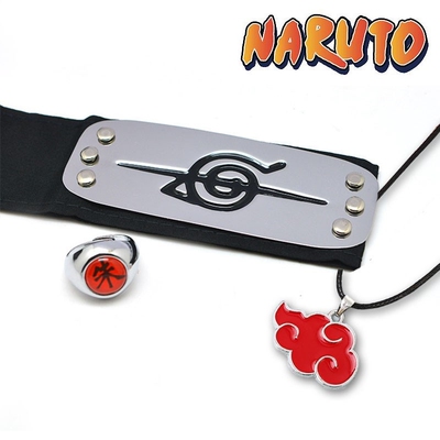 Naruto Akatsuki Uchiha Itachi Necklace Cosplay Props Ring H