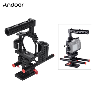 Andoer Video Camera Cage + Hand Grip + Top Handle Kit Film