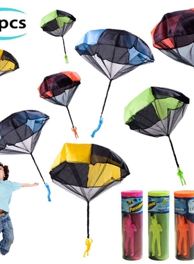2pcs Hand Throw Soldier Parachute Toys Indoor Outdoor Games