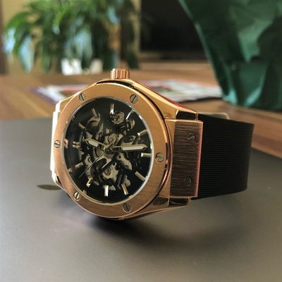 New Skeleton Silicone Watch Fashion Casual Men WristWatches