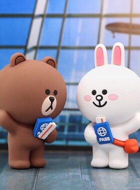 Original LINE FRIENDS Brown Bear Travel Series Blind Box To