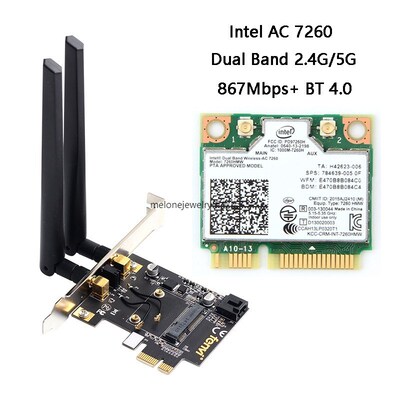 Wireless 7260AC Mini PCI-E Network d o Desktop PCI-E Adapter
