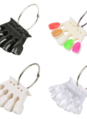 4Colors False Nail Tips Display Practice Chart Acrylic Gel