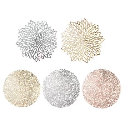 Placemats For Kitchen Table PVC Round Coaster Pads Insulatio