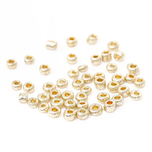 DoreenBeads 10/0 Glass Seed Beads Cylinder Golden Color DIY