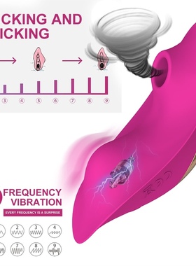 Wearable Sucking Vibrator 9 Mode Remote Control Sucker Vibra