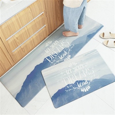 PVC Leather Anti-slip Kitchen Mat Long Bath Carpet Modern Ma