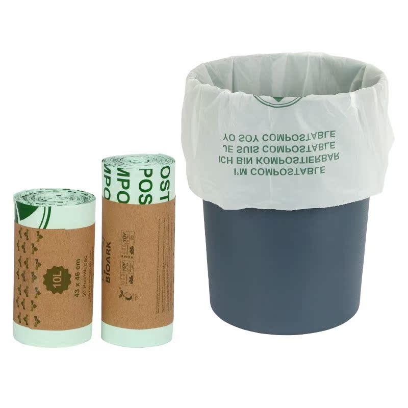 50 pieces  compostable trash bags biodegradable kitchen