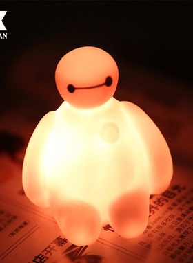 LED Creative Lovely Baymax Lamp Color Change Cartoon Night