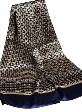 Artificial Silk Scarf Smooth Double Layer Satin Neckerchief