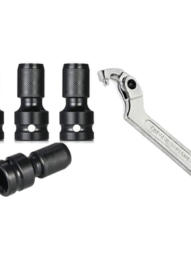 4 Pcs Impact Adaptor 1/2 Square Drive to 1/4 Hex Shank Sock