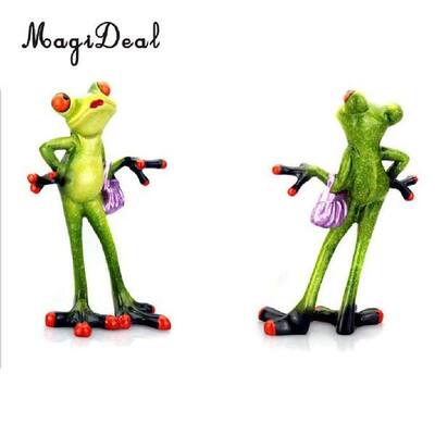 Resin Creative 3D Craft Frog Figurine Home Office Desktop