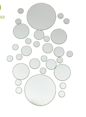 *28Pcs 3D Bathroom Mirrors DIY Circle Mirror Wall er Round D