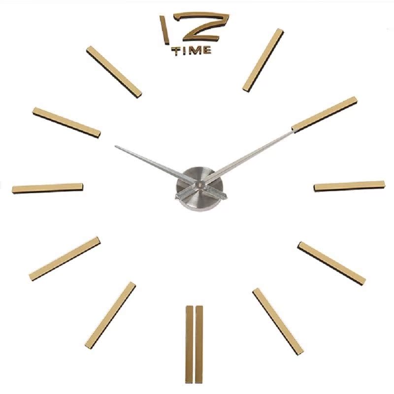 Living Room Wall Clock 3d Clocks Acrylic Mirror Sticker Need