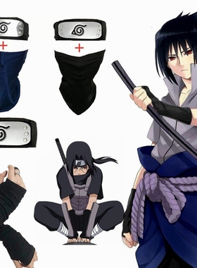 Anime Naruto Hatake Kakashi Face Mask Gloves Uchiha Itachi
