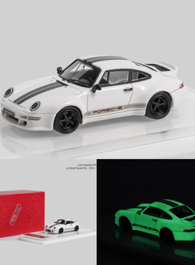 MK Miniatures MKM 1:64保时捷993 7 Eleven 夜光白 树脂汽车模型