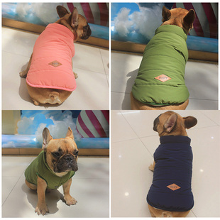 法斗衣服秋冬装 胖狗狗衣服巴哥法牛犬马甲棉衣中型犬宠物卫衣厚