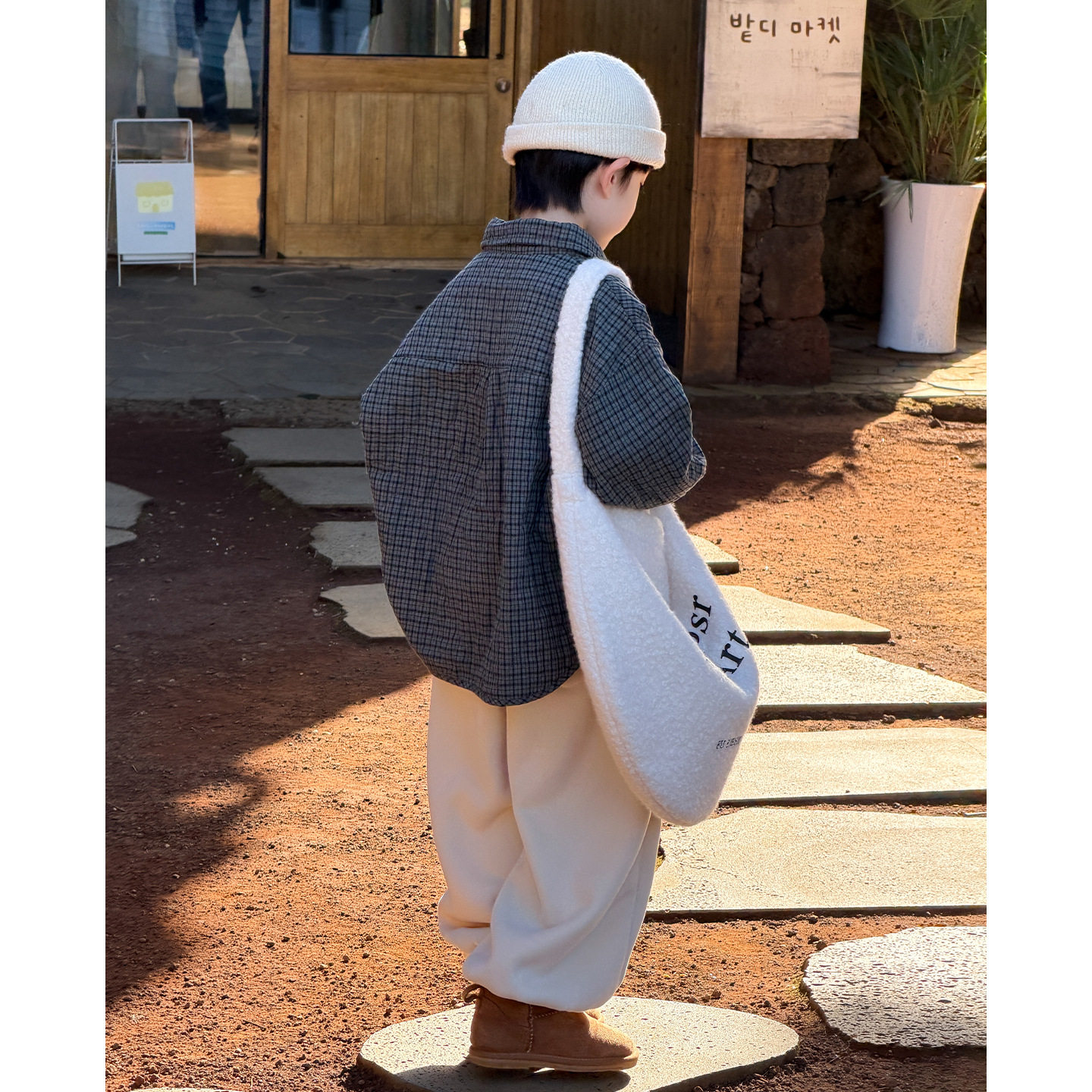 男童冬季夹棉加厚衬衫外套韩版