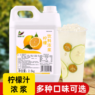 2.5kg柠檬浓缩果汁 水果风味糖浆饮料商用连锁餐饮奶茶店专用原料