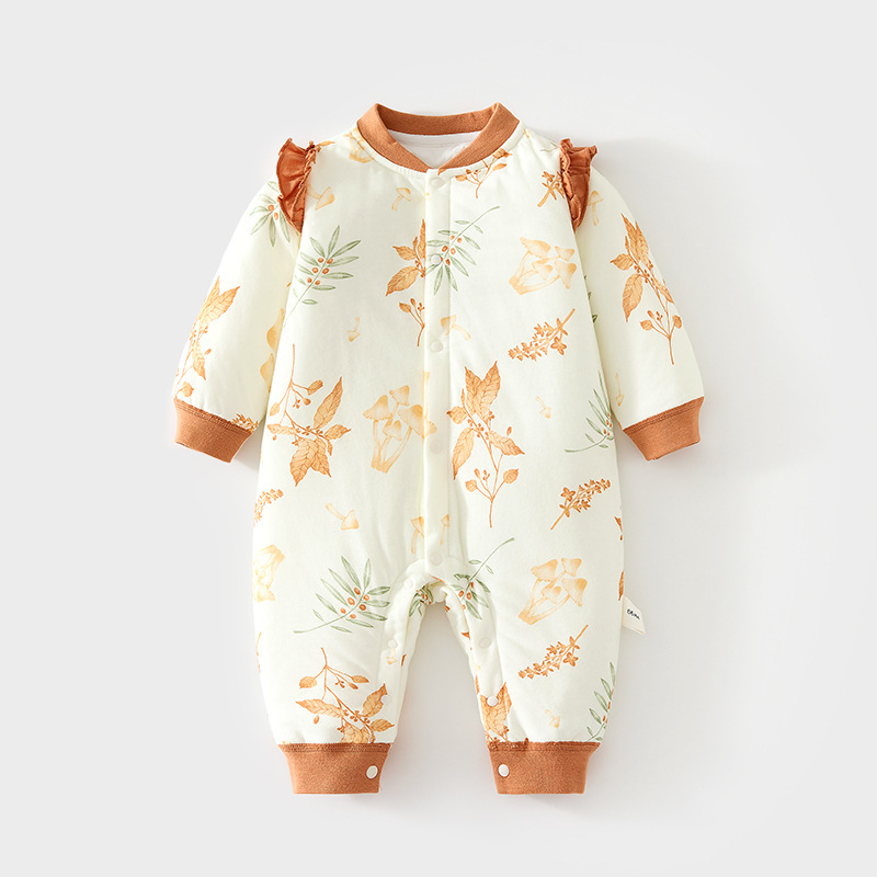 婴儿40克加棉连体衣宝宝夹棉