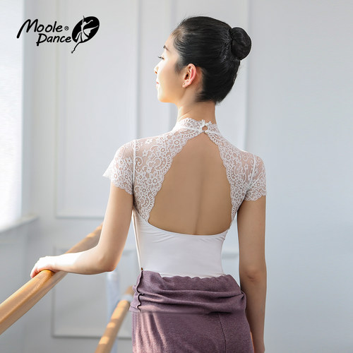 小茉莉浪漫蕾丝大背短袖体服