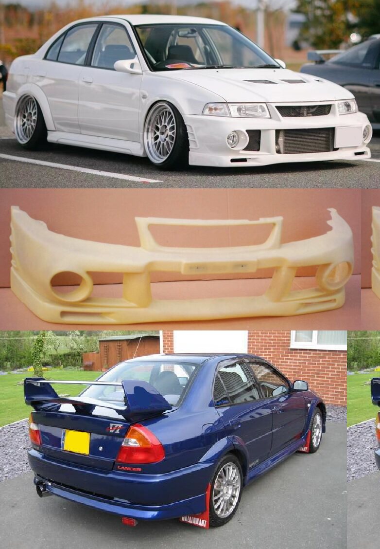 高品质lancer菱帅改装evo 6代宽体前杠后杠侧裙大包围