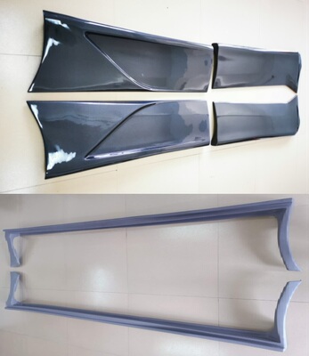 06~17款Previa\普瑞维亚改装motoring款侧门板\侧裙（大霸王）