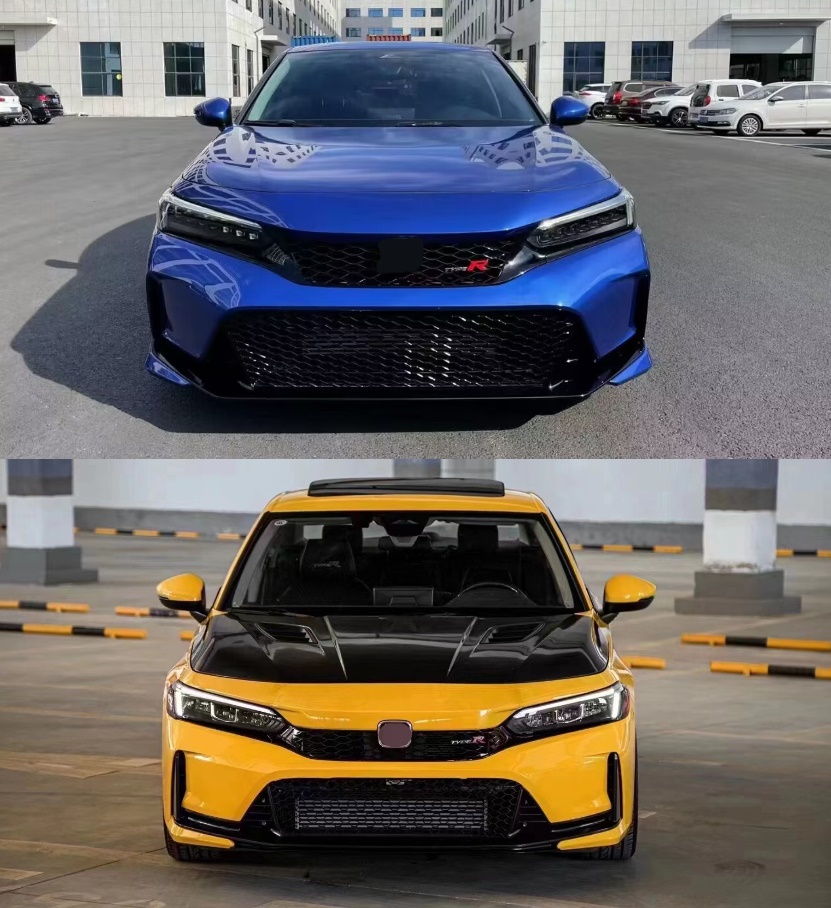 PP材质22款思域\CIVIC改装TYPE R款前杠\11代思域TR款前杠FE1\FL1