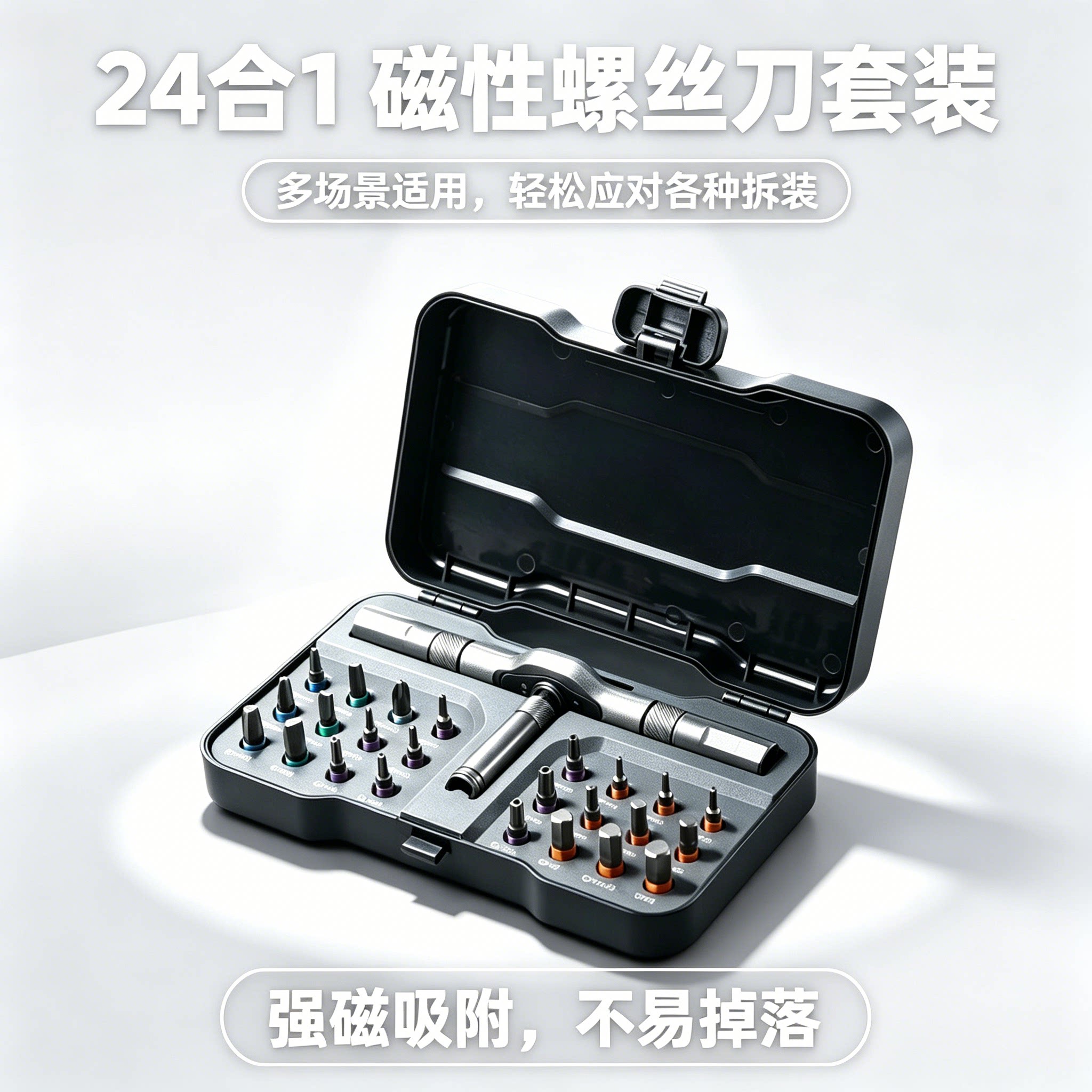 棘轮扳手螺丝刀工具套装摩托车维修套筒组合多功能家用起子拆手机