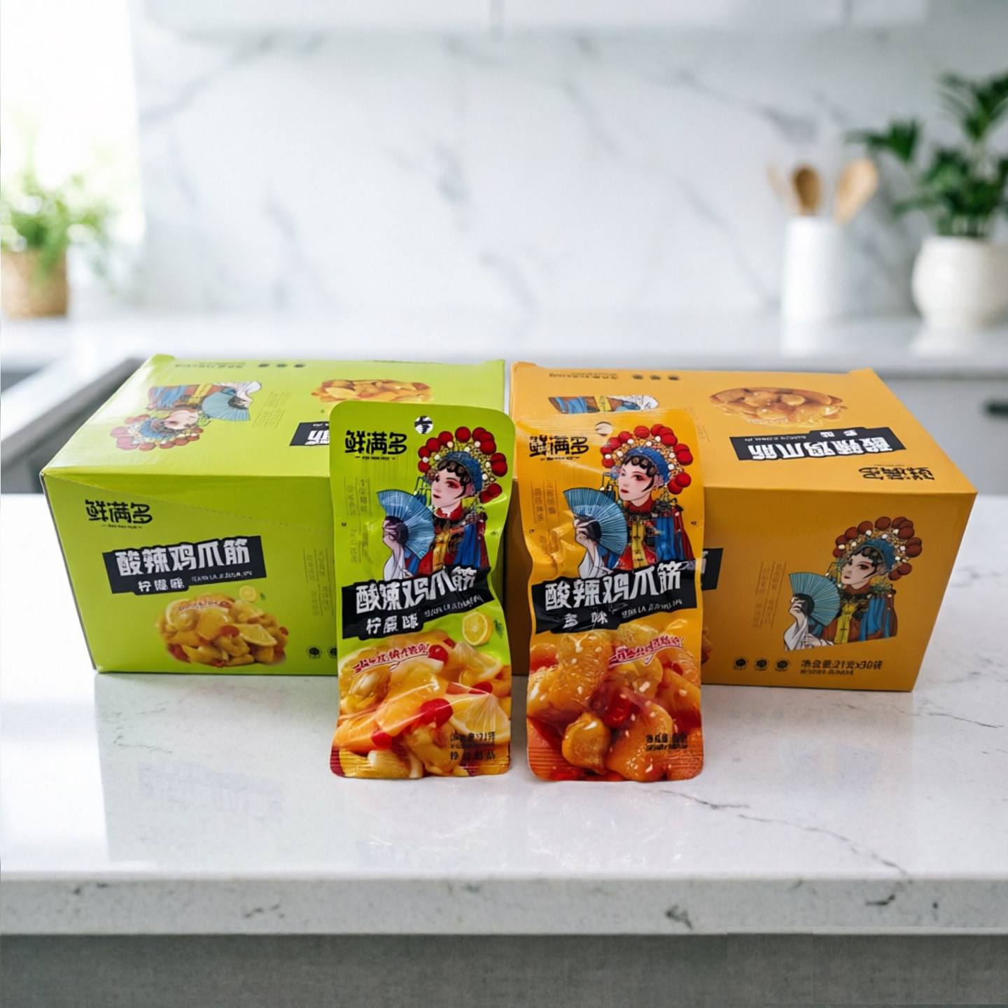 鲜满多酸辣鸡爪筋脆爽开袋即食