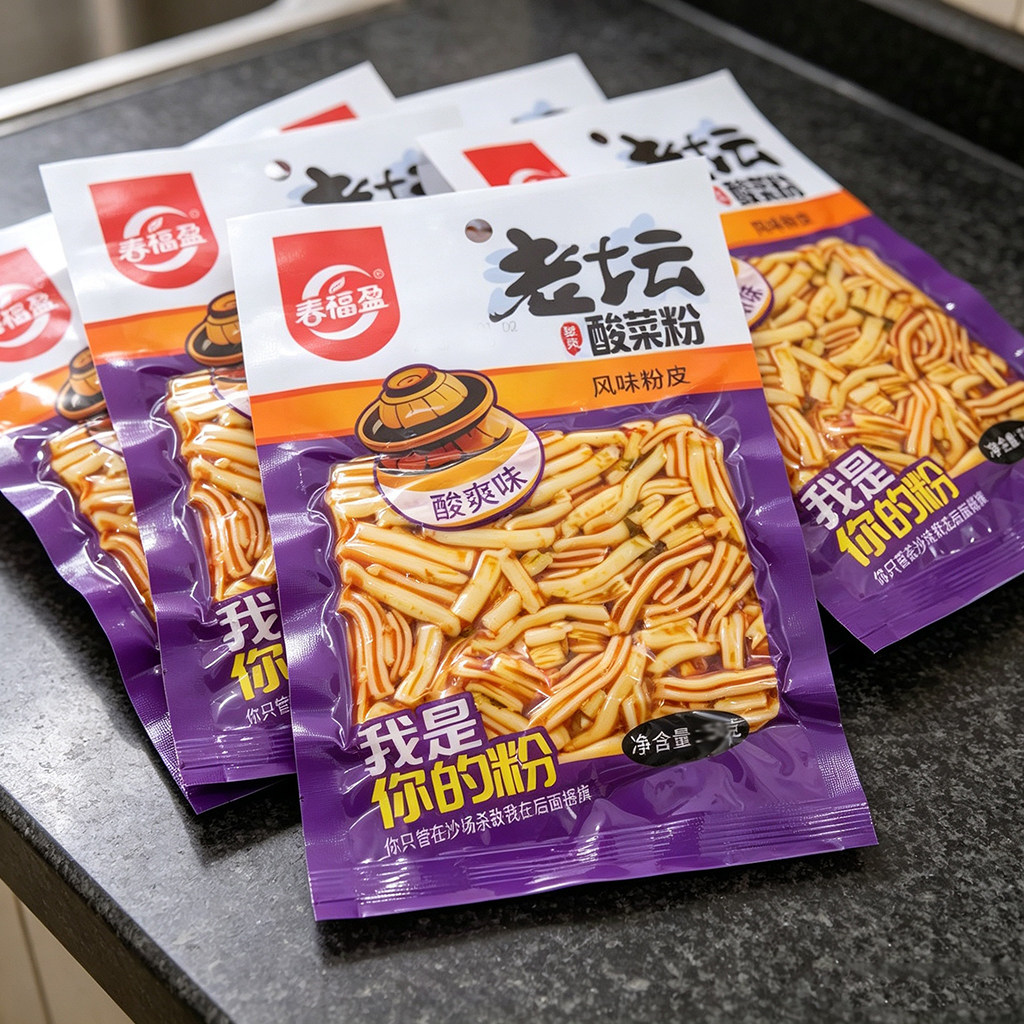 春福盈老坛酸菜粉26g袋装酸爽味风味粉皮网红爆款办公室休闲零食