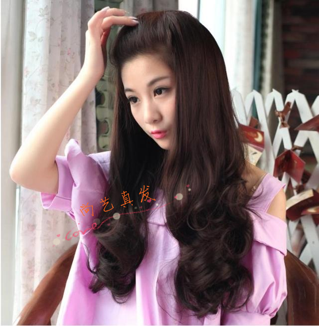 长卷发大波浪隐形u型半头套定制