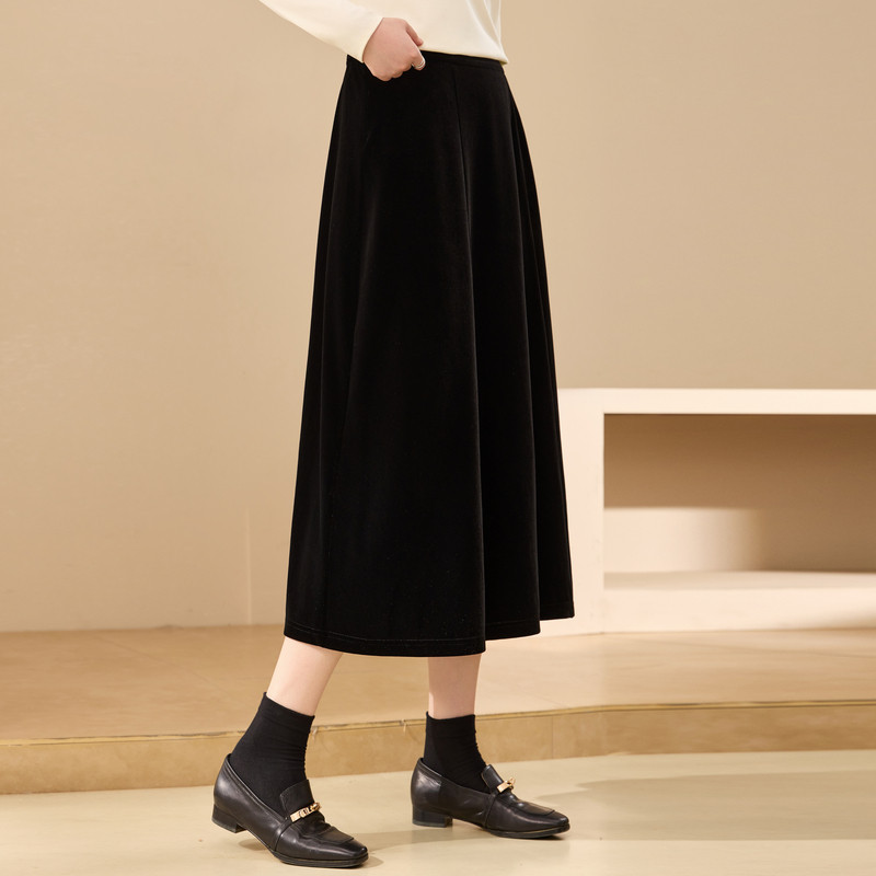 【轻熟风丝绒裙】纤莉秀大码女装法式优雅半身裙胖mm2025冬装新款,女装/女士精品,大码半身裙,淘宝优惠券,粉丝福利购,淘宝优惠卷