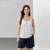 简约舒适可调节肩带百搭背心吊带 纤莉秀大码 女装 胖mm夏装 新款