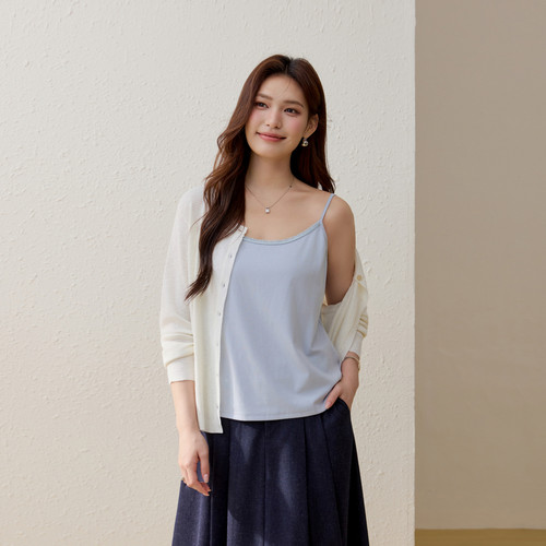 【舒适百搭背心吊带】纤莉秀大码女装柔软亲肤内搭胖mm2026春新款